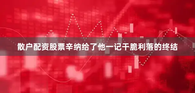 散户配资股票辛纳给了他一记干脆利落的终结