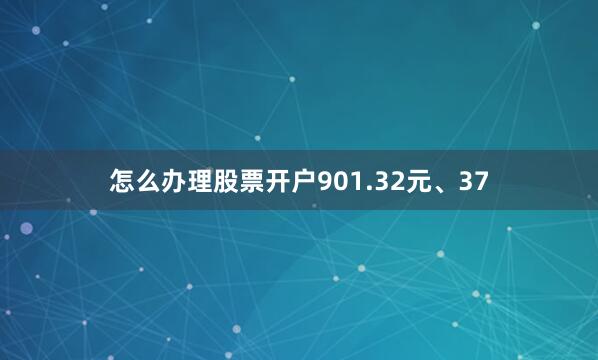 怎么办理股票开户901.32元、37